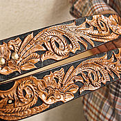 Аксессуары handmade. Livemaster - original item Classic leather belt No. №5 color. Handmade.