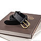 Women's leather belt handmade with brass buckle, leather belt. Straps. Ptaho. Online shopping on My Livemaster.  Фото №2