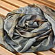 Silk scarf 'Mysterious forest' Indigo EcoPrint green. Scarves. Artinflat - natural dyeing. My Livemaster. Фото №4