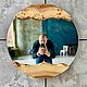 Order Round mirror with a frame made of elm slabs (D - 650 mm.). Mebel na zakaz U.LOFT. Livemaster. . Mirror Фото №3