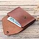 Brown leather wallet with a button for bills, cards and coins. Wallets. KodamaLife. Online shopping on My Livemaster.  Фото №2