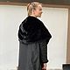 Пальто на меху "Черная орхидея". Пальто. Тамара Козуб (Эстер). Ярмарка Мастеров.  Фото №5