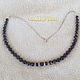 Garnet necklace with 925 silver. Necklace. Viktoriya (beads-gems). Online shopping on My Livemaster.  Фото №2