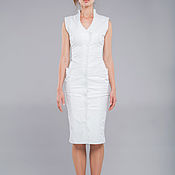 Одежда handmade. Livemaster - original item White Leather Dress. Handmade.
