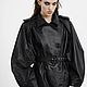 Плащ/тренч из кожи. Плащи. YANA KRAFT BRAND. Ярмарка Мастеров.  Фото №5