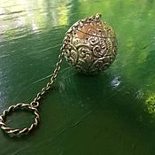 Винтаж: Старинный золотой перстень с кораллом Кожа Ангела