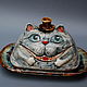  Oilcan 'Cheshire cat'. Plates. Mila. Online shopping on My Livemaster.  Фото №2