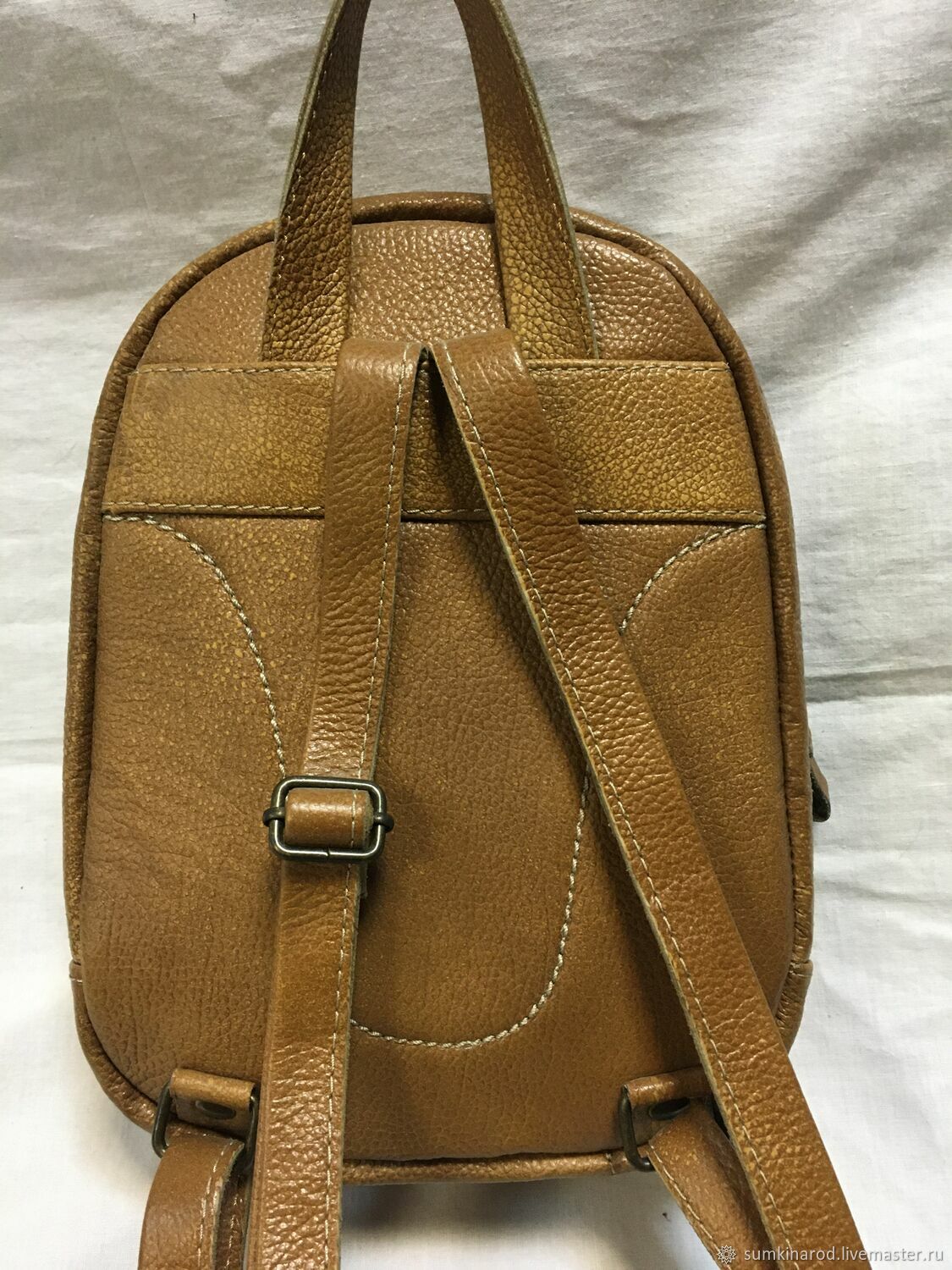 Маленький кожаный рюкзак Краб-4 – купить на Ярмарке Мастеров – 4O9YRRU ...