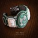 Order Green White Bracelet with green variscite. Elena Potsepnya Jewelry. Livemaster. . Cuff bracelet Фото №3