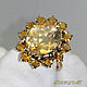 Ring 'Citrine - oval large' gold 585, citrines. VIDEO, Rings, St. Petersburg,  Фото №1