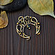 Brass Pendant with Hematite Moonstone Pendant Female Amulet Moon Month, Pendants, Ulan-Ude,  Фото №1