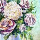 Картина букет роз 40 х 40 см Картина розовой розы маслом на холсте. Картины. Картины от  Ирины. Ярмарка Мастеров.  Фото №4