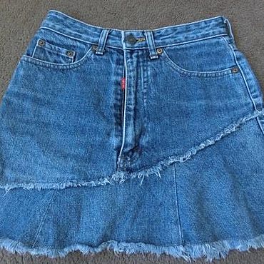 Винтаж ручной работы. Ярмарка Мастеров - ручная работа Юбка джинсовая LEVI`S. Handmade.