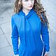 Jersey dress with bow and lace - blue. Dresses. AVS -dressshop. My Livemaster. Фото №6