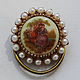 Brooch (clip, dress clip) with pearls, Vintage brooches, Moscow,  Фото №1