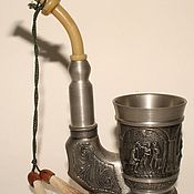 Винтажный бронзовый вызывной колокольчик с деревянной ручкой