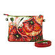 Bag-Clutch 'Scarlet poppies'. Clutches. Pelle Volare. Online shopping on My Livemaster.  Фото №2