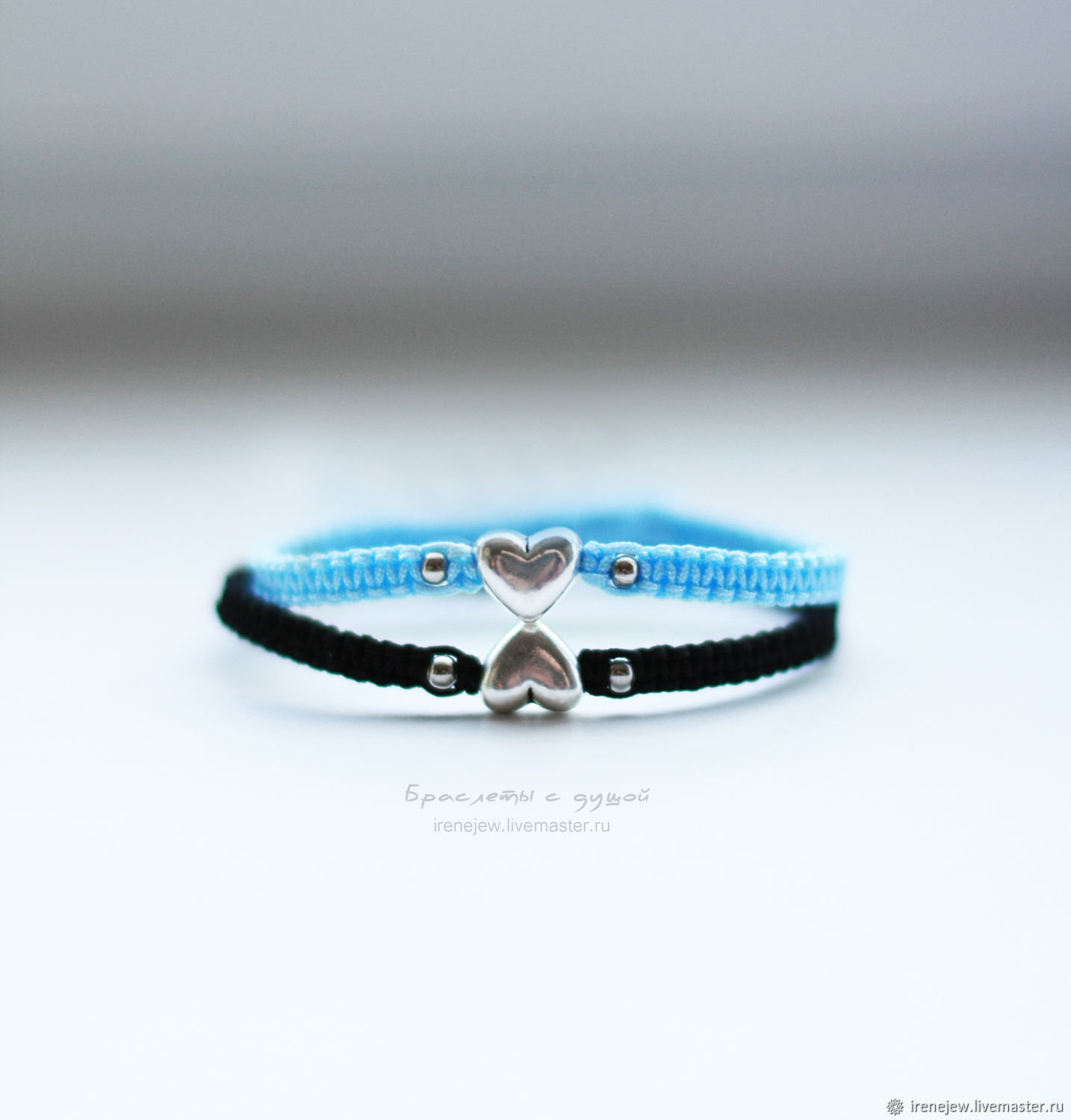 Парные браслеты для влюбленных с сердцем купить в интернет-магазине ЯрмаркаМастеров по цене 700 ₽ – JHXFYRU