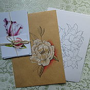 Серия растительных открыток ручной работы