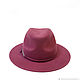 Order Felt hat Fedora with a flat brim. Color: antique rose. Exclusive HATS. LANA ANISIMOVA.. Livemaster. . Hats1 Фото №3
