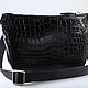 Сумка поясная из кожи крокодила IMA0798B4. Мужская сумка. CrocShop товары из экзотической кожи. Ярмарка Мастеров.  Фото №4