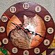 Order Wall clock 'cat scraps'. HandMade from Olga. Livemaster. . Watch Фото №3
