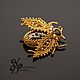 Order The gold bug of precious beads 24K. cover gold. N_Belokon_jewelry. Livemaster. . Brooches Фото №3