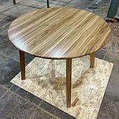 Круглый стол из массива дуба, обеденный стол из дуба