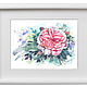 Watercolor painting rose by David Austin. Pictures. zazulla (zazulla). Online shopping on My Livemaster.  Фото №2