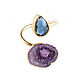 Quartz Ring, Lilac ring, Blue ring gift. Rings. Irina Moro. My Livemaster. Фото №4