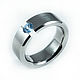 Titanium ring with blue Topaz, Rings, Moscow,  Фото №1