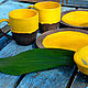 Много солнца - сервиз, авторский набор посуды из глины ручной работы, Сервизы, Москва,  Фото №1