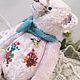 Мишка тедди с вышивкой. Ручная работа. Мишки Тедди. TeddyBorn. Ярмарка Мастеров.  Фото №4