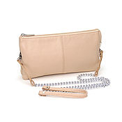 Сумки и аксессуары handmade. Livemaster - original item Crossbody bag: Handbag clutch leather women beige Juliette. Handmade.