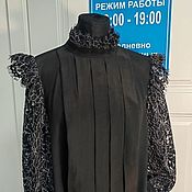 Одежда handmade. Livemaster - original item blouse: Elegant silk blouse with lace. Handmade.