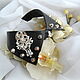 Чокер - Воротник из кожи Steampunk чёрный и металлик Колье Вышивка. Воротнички. Yuliya_Accessories_Jewelry ~ Юлия ~. Ярмарка Мастеров.  Фото №4