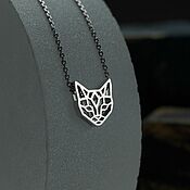 Украшения handmade. Livemaster - original item Cat Pendant (Cat) | Silver | Geometry Collection. Handmade.