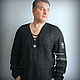 Camisa negra de la colección 'vélez'. Mens shirts. Shop Natalia Glebovskaya. Интернет-магазин Ярмарка Мастеров.  Фото №2
