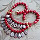 Necklace 'Assol' (coral red, gray mother of pearl). Necklace. Pani Kratova (panikratova). My Livemaster. Фото №5