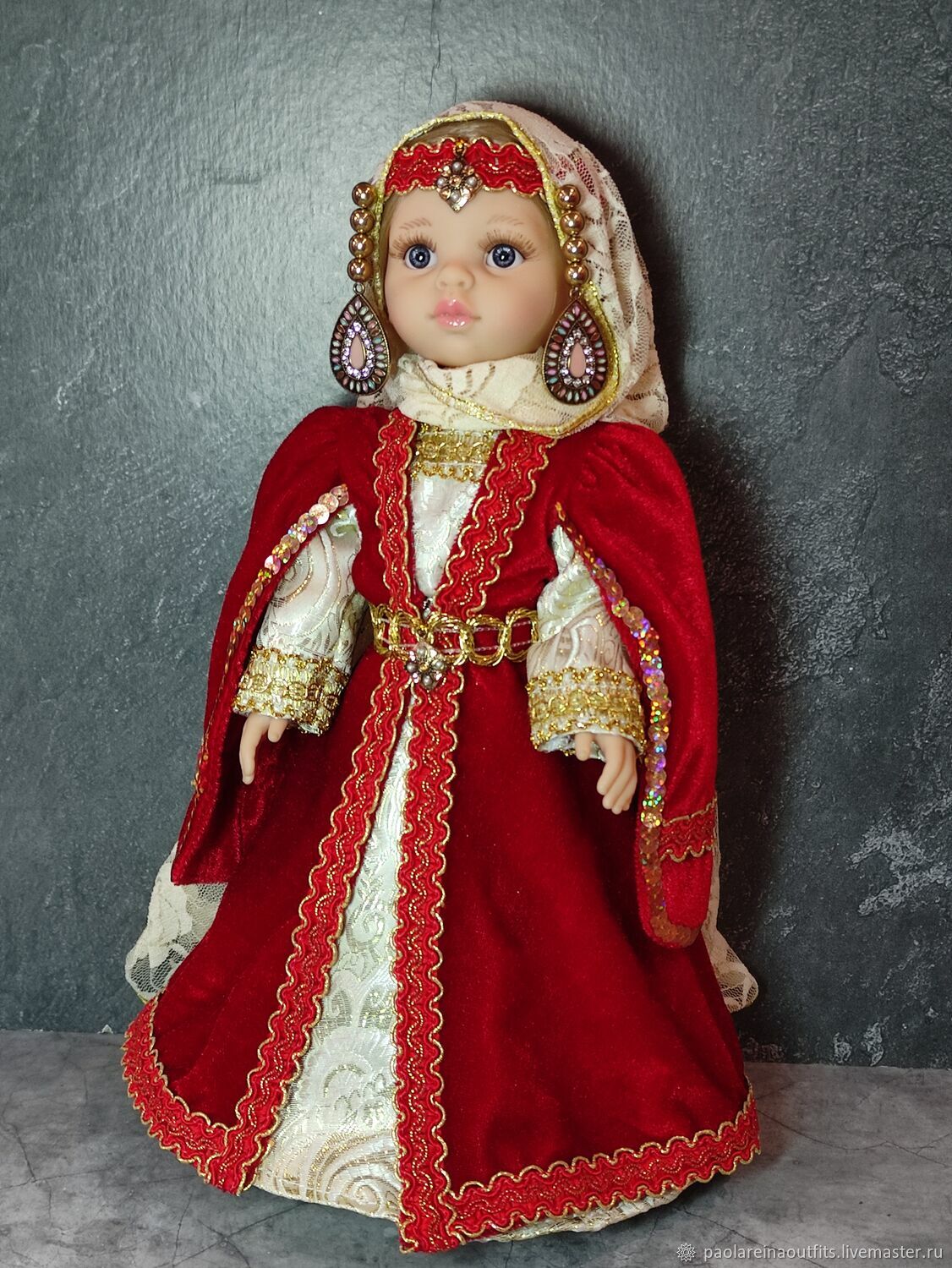 Кукла Paola Reina в Чеченском народном костюме, Народная кукла, Москва,  Фото №1