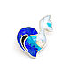 Brooch Cat. Unique brooch with turquoise, lapis lazuli and mother of pearl. Brooches. ARIEL - MOSAIC. Online shopping on My Livemaster.  Фото №2