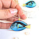 Transparent Earrings Blue Sea Fish Ocean Fish Epoxy Resin. Earrings. WonderLand. Online shopping on My Livemaster.  Фото №2