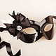 Заказать Карнавальная маска "Кассиа" Черный/Бежевый - 1. PartyMask. Ярмарка Мастеров. . Карнавальные маски Фото №3