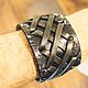 Leather bracelet wristband aged, Hard bracelet, Volzhsky,  Фото №1