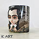 Order Ceramic mug decorated with handmade from polymer clay Beetlejuice. CatherineArtRu. Livemaster. . Mugs and cups Фото №3