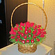 Large basket with roses, Bouquets, Moscow,  Фото №1