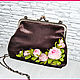 Chocolate-colored velvet handbag on a clasp. Clasp Bag. oksanapodarki. Online shopping on My Livemaster.  Фото №2