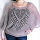 Fishnet blouse mohair knitting hollow-out blouse, poncho, Blouses, Kazan,  Фото №1