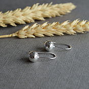 Украшения handmade. Livemaster - original item Earrings balls silver. Handmade.