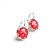 Silver plated earrings 'Polka dots' (red). Earrings. Linda (LKdesign). Online shopping on My Livemaster.  Фото №2